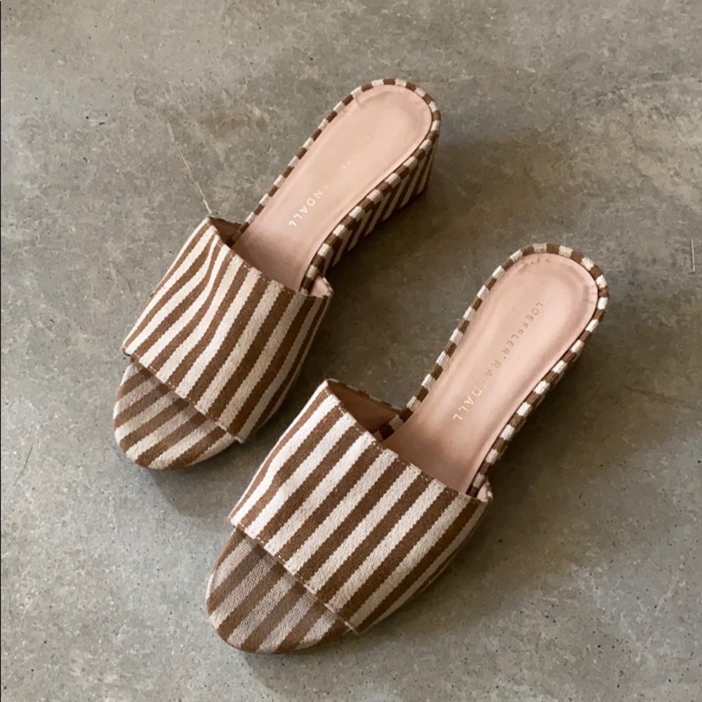 Loeffler Randall Tilly Striped Wedge Sandals